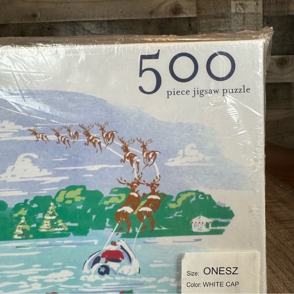 Vineyard Vines 500 piece Holiday Santa waterskiing jigsaw puzzle NEW/Sealed - Picture 3 of 5
